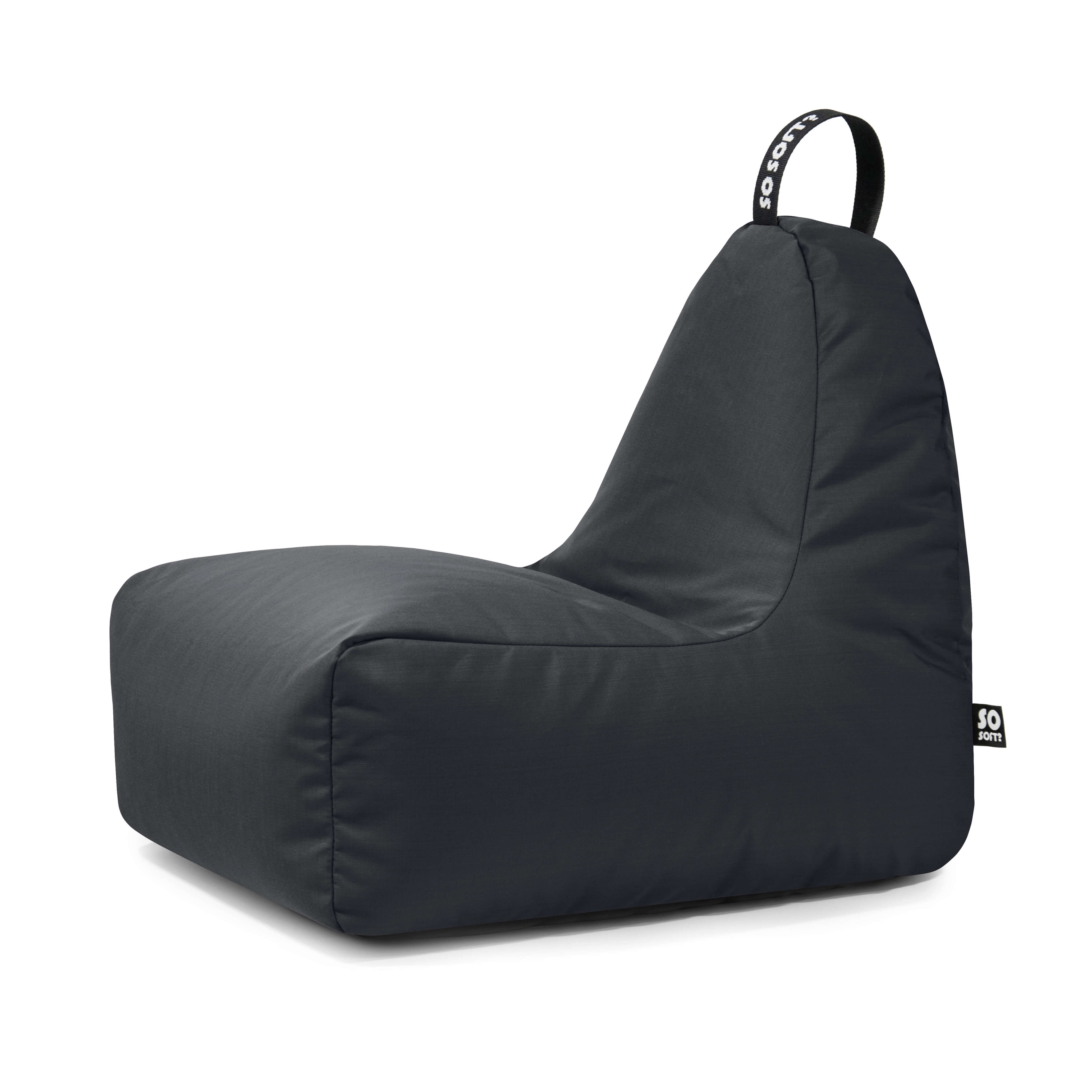 Grey soft bean shop bag